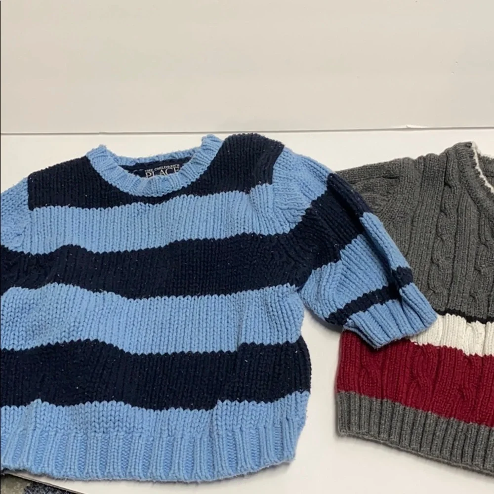 LOT 3 cozy warm boys cable knit sweaters